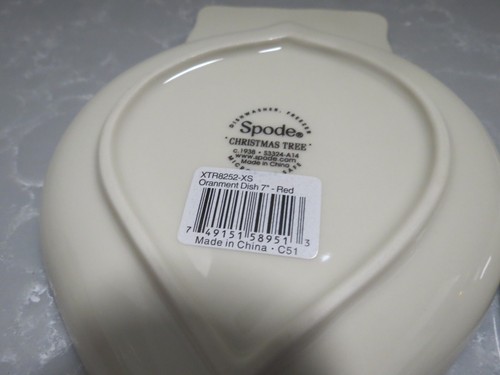 Spode Albero di Natale 7" Piatto Ornamento - Set di 2 in Scatola Originale - Foto 4 di 8