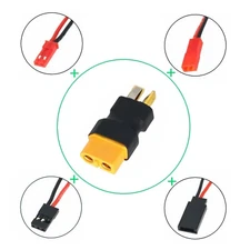T Deans Male to XT60 Female in-line Connector JST JR Futaba RC Battery Power FPV