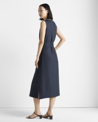 Club Monaco Blueberry Women's Sleeveless Button Front Dress, US 12