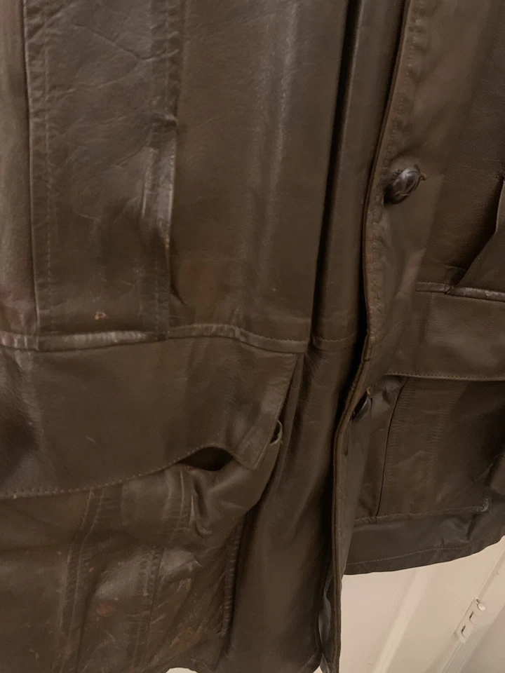 Brett Kent brown leather insulated coat - Image 4 of 4