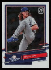 2020 Donruss Optic The Rookies Dustin May #R-3 Los Angeles Dodgers Baseball Card