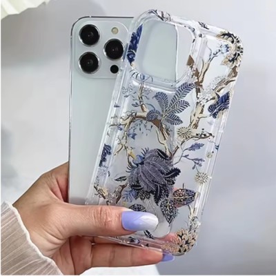   Elegant Floral Transparent Shockproof Phone Case for Xiaomi Redmi Note 13 12 1