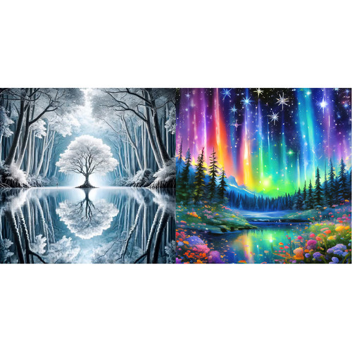 5D DIY Full Round Drill Diamond Painting Tree Kit Home Decor Art ...