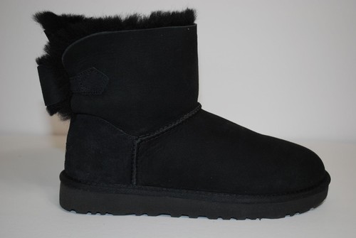 UGG Australia MUJER Botines Negro Naveah Lazo Ante 1012808 Talla 6 Nuevo |  eBay