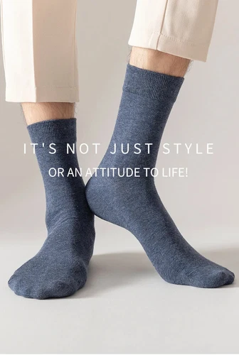 5Pairs Combed Cotton Socks Business Men High Quality Long Casual Mid Tube Socks - Picture 15 of 40