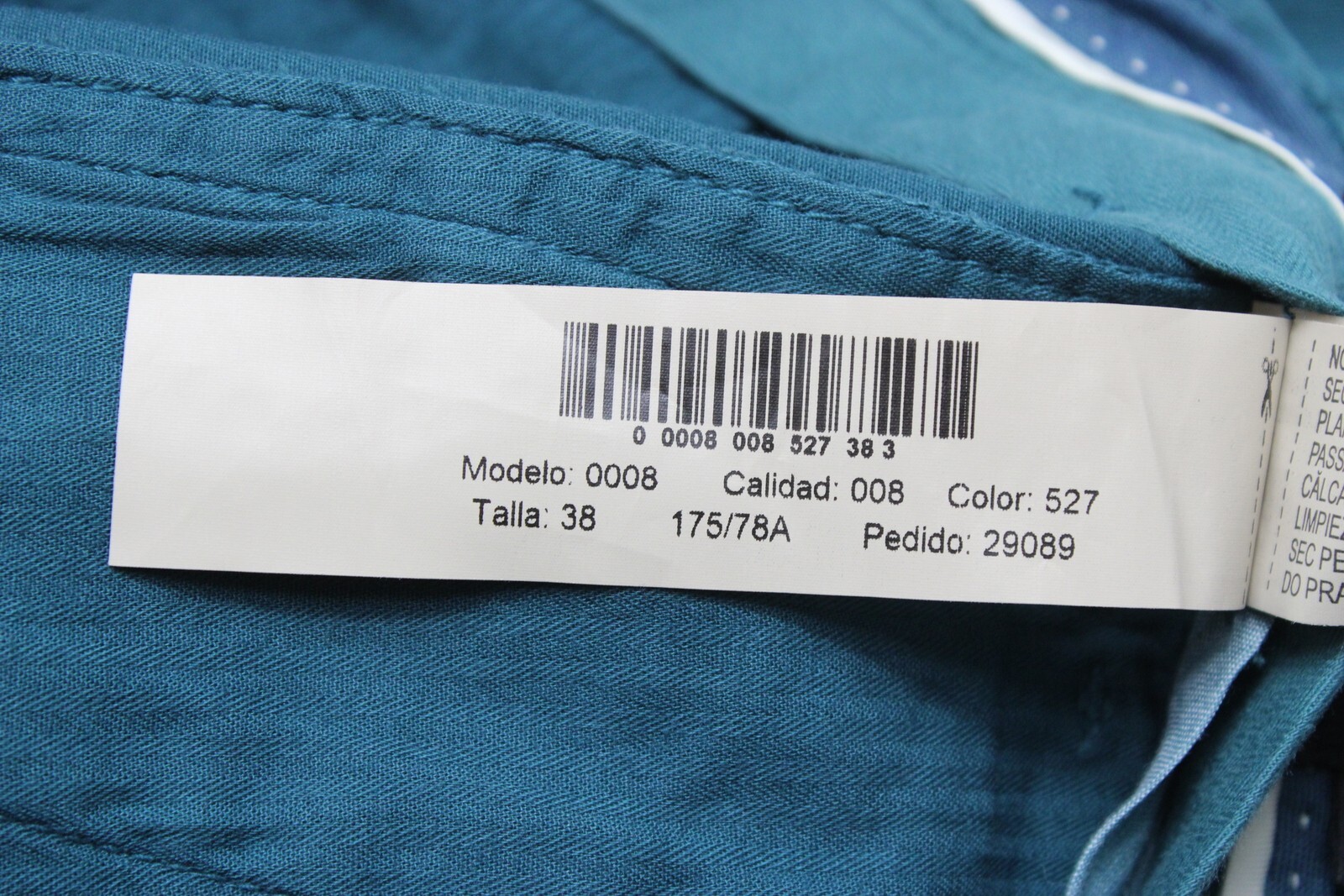 MASSIMO DUTTI Slim Fit Trousers Men's EU 38 Chino Blue Zip Fly Casual thumbnail 11