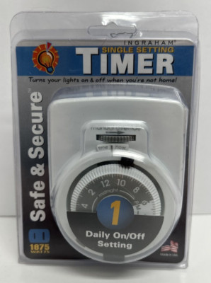 Single Setting Timer by Ingraham Lights Home Security Electronics Lamp