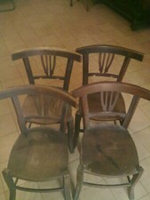 4 SEDIE ANTICHE DELL 800 IN LEGNO SEDIA ANTICA VINTAGE ORIGINALE