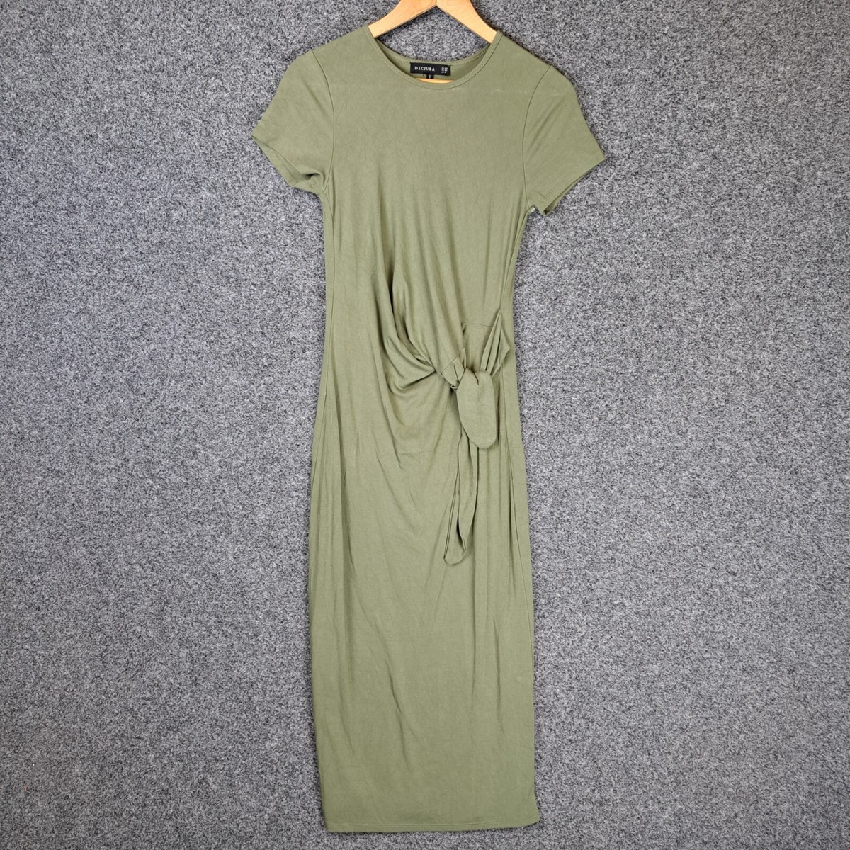 Decjuba Womens Dress Size XS Extra Small Midi Green Ruched Stretch | eBay  Australia