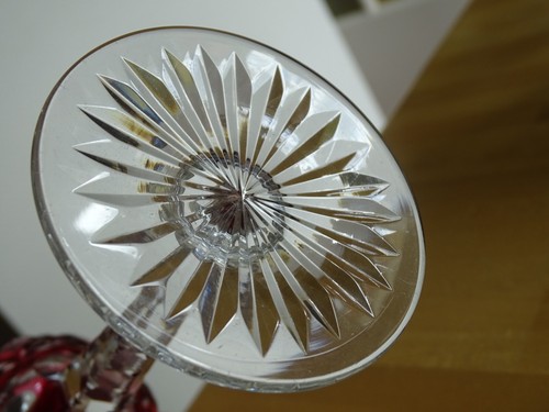 VAL ST LAMBERT ANCIEN VERRE A VIN ROEMER CRISTAL MODELE BOURGET ROUGE 19,5 cm - Picture 6 of 9