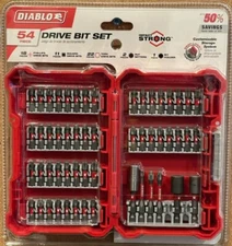 DIABLO DSC-S54 IMPACT DRIVER BIT SET 54 PCS IN CASE.