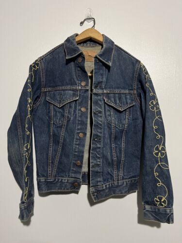 Veste de camionneur en denim vintage années 60 Levi's Big E 70805 0217 taille 16 type 3 point de chaîne - Photo 1/12