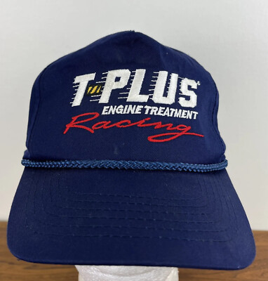 T-Plus Engine Treatment Racing Hat Blue Snapback Trucker Cap PreOwned Cars