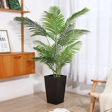 Colourtree Artificial Areca Palm Plant Fake Palm Tree with Real Touch Leaves