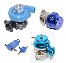 EMUSA Blue Adj. 38mm External Wastegate+Boost Controller+Type RS BOV+T3/T4 TURBO