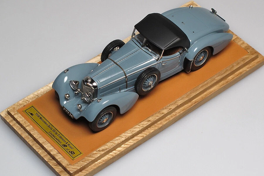 1/43 1930 Mercedes Benz SS Roadster Erdmann & Rossi cerrado gris EMC Foto 4 de 4