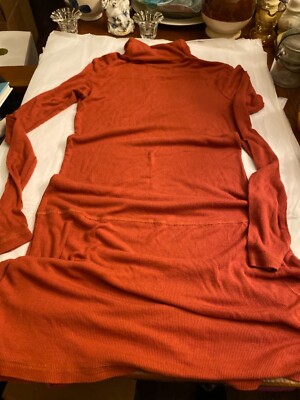 WOMENS SMALL KNIT DRESS BRAND NAME  SENSE  (SPA WEAR) PUMPKIN COLOR