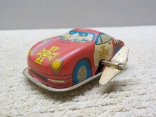 Vintage Tin Litho Fire Chief Car