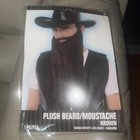 Brown Plush BEARD / MOUSTACHE Halloween Costume Facial Hair ~ NEW Cowboy Cowgirl — photo 1