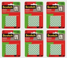 6  Scotch MOUNTING SQUARES White 16 pcs Double-Sided Foam Tape Strong Bond 111P