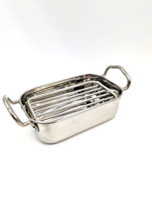 Edelstahl Mini Bräter Ofen Pfanne Form Fleisch Backen Bräter Form Grill