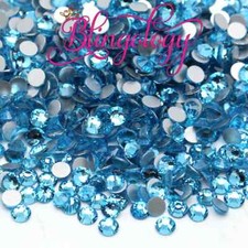 AQUA Glass Rhinestones SS3, 6, 12, 16, 20, 30 Crystal FlatBack - 1440 Pieces