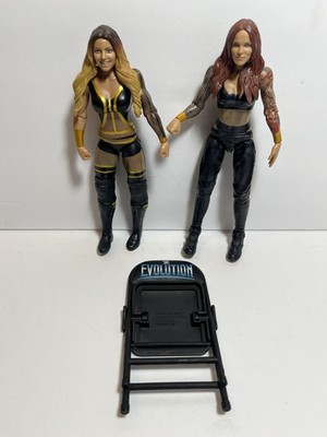 WWE Battle Pack Series 64 Lita & Trish Stratus with Evolution PPV Chair