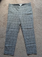 89th  Madison Women's Black/white Dress Pants Size PL Pull On Stretch