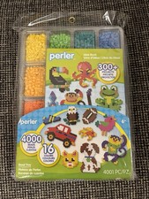 Perler Fuse Beads Activity Kit 4000 Beads 16 Colors Pegboard Ideas Book Tray NEW