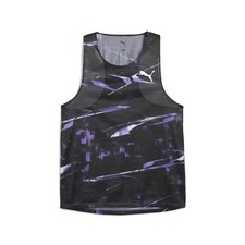 PUMA Raceday Ultraspun Graphic Singlet Crew Neck Tank Top Mens Purple Casual At