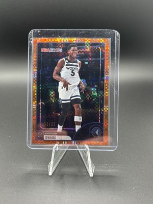 2025-26 Topps NBA Hoops - Anthony Edwards #195 Pixel Burst Orange /25