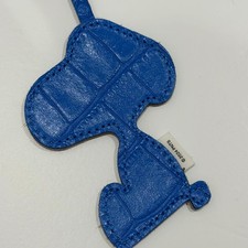 Snoopy Charm Blue  Silver Leather Croc-Style Used