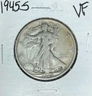 1945-S WALKING LIBERTY SILVER HALF DOLLAR~  VF  ~NICE COIN~ 90% SILVER