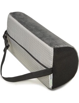 SUPPORTIBACK D Shape Half Moon Pillow Memory Foam Bolster Cushion Back Neck Leg Support Pain