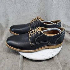 Johnston & Murphy Shoes Mens Size 12 Black Sheepskin Leather Howell Oxford