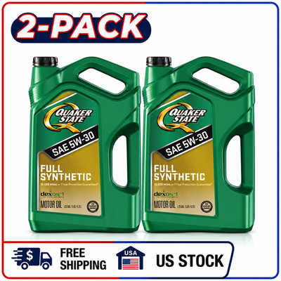 (2 Pack) Quaker State Full Synthetic 5W-30 Motor Oil, 5-Quart