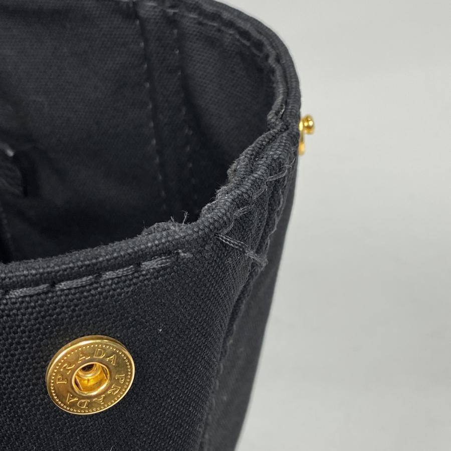 PRADA Canapa Tote Handbag BN1877 Black Canvas with G Card #BS1725 thumbnail 5