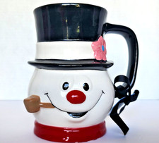 Rae Dunn Frosty The Snowman 3D Mug, 20oz Ceramic Christmas Collectible Cup NEW