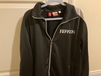 Vintage Ferrari Puma Full Zip Jacket Black White XXL