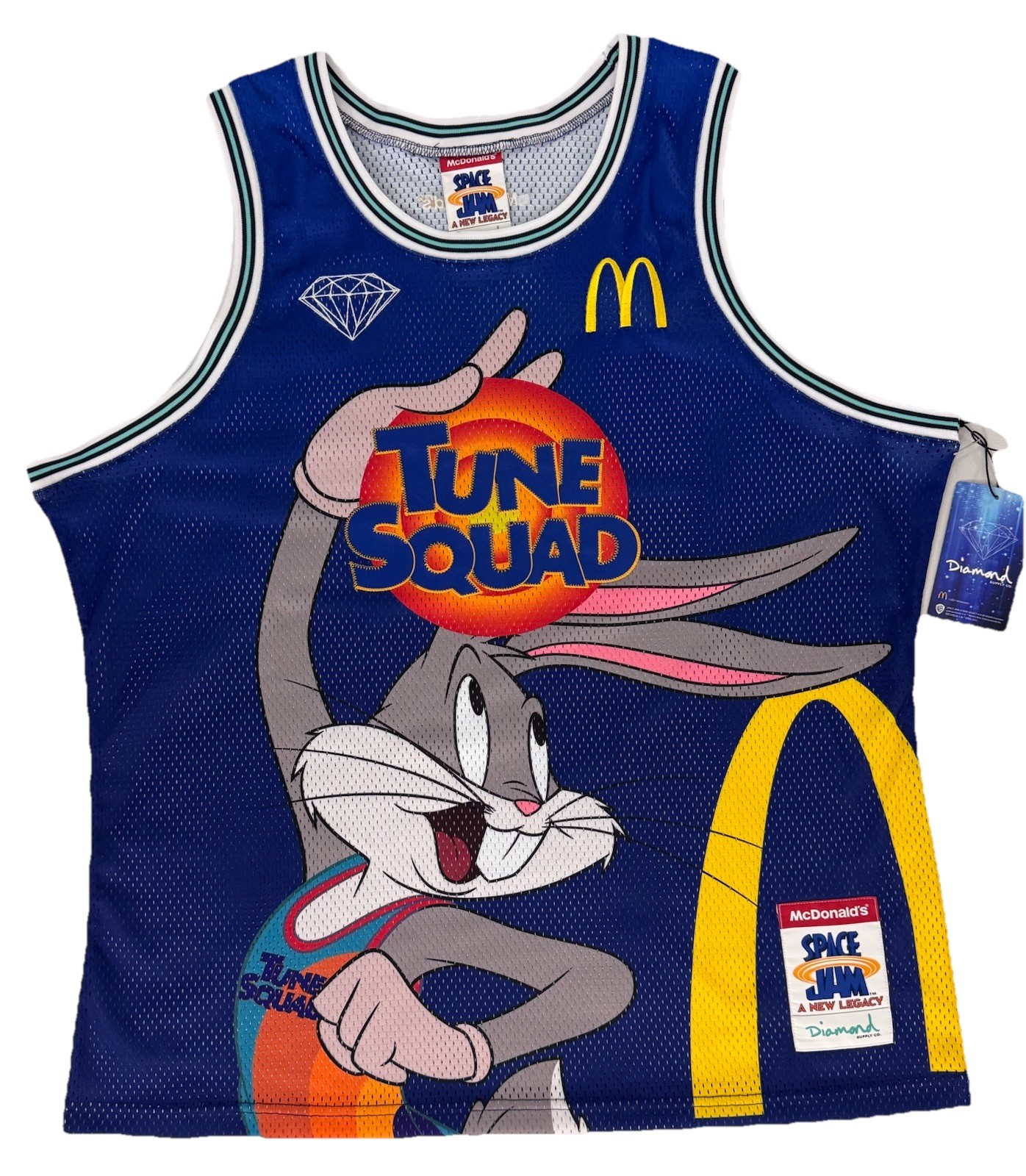 NWT Blue Diamond x McDonald's x Space Jam Bugs Bunny Jersey Size L