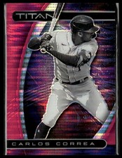 2021 Panini Chronicles #21 Carlos Correa Titan Pink Pulsar