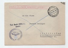 DDPN Dienstpost Reichskommissar Den Haag nach Frankfurt a.M. 1943