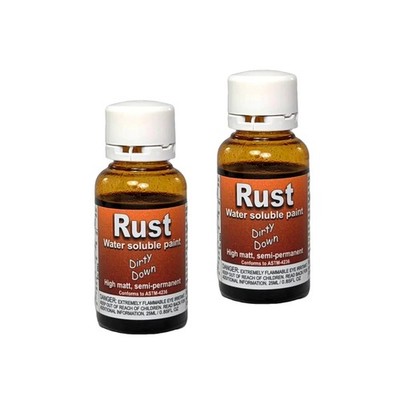 Dirty Down Rust Bundle of 2 (25ml x2) Paint Effects Water-Soluble Matt Matte YHP