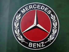 Lovely MERCEDES BENZ Cast heavy Metal SIGN .....Superb Gift  not enamel #cm
