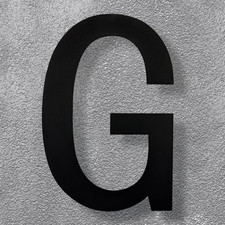 Modern 8-Inch Black Stainless Steel Floating House Letters - Sleek  Visible Add