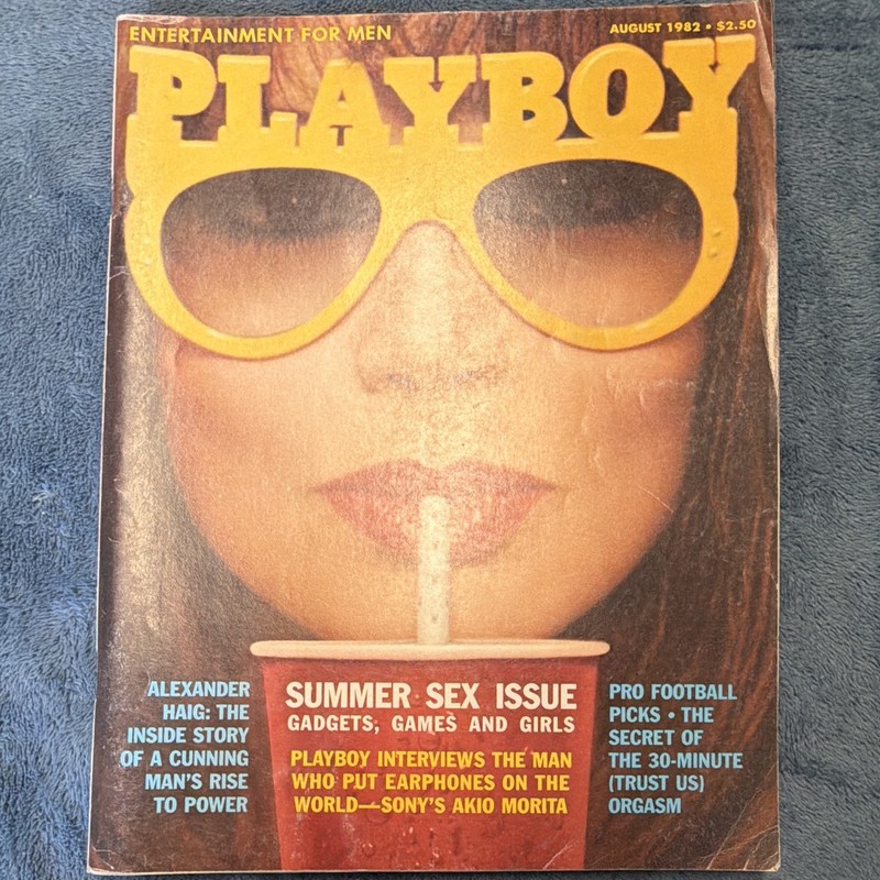 Playboy Aug 1982 Summer Sex Issue, Football, Alexander Haig, Akio Morita VINTAGE