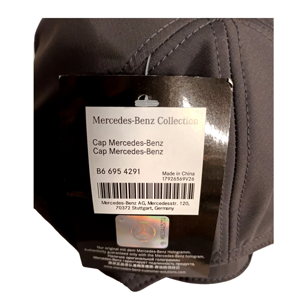 Casquette Mercedes noire imperméable taille unique réglable