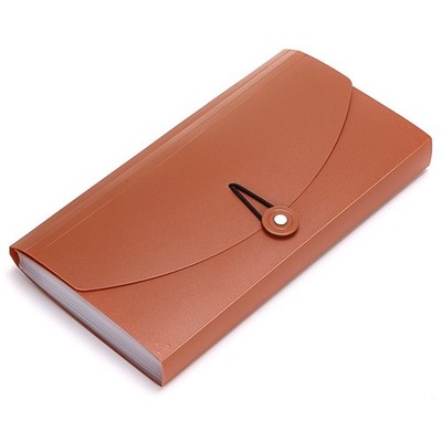 BTSKY Expanding File Folder -13 Pockets Small Accordion Brown