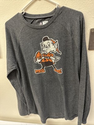 NFL Cleveland Browns Team Apparel Long Sleeve T-shirt Size L Classic Logo NWT