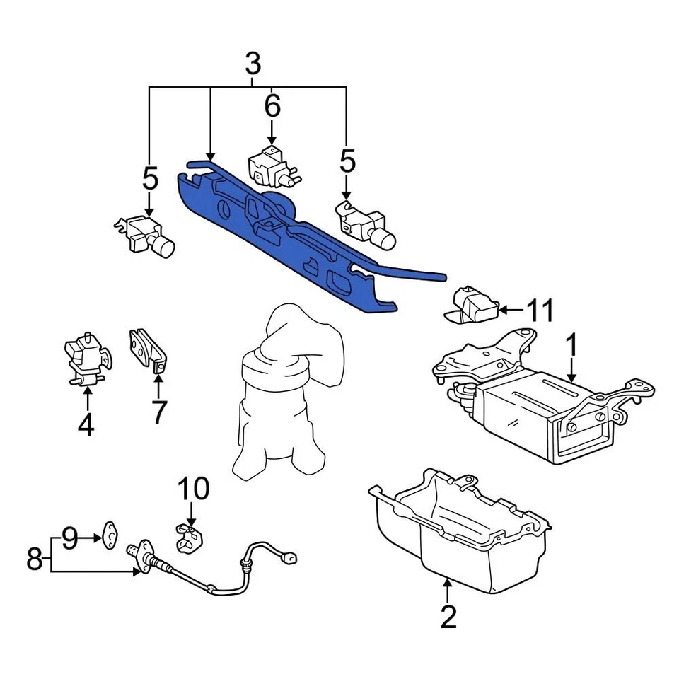 For Lexus ES300 1999-2001 Lexus 2570120140 Vapor Canister Purge Solenoid Foto 4 de 4